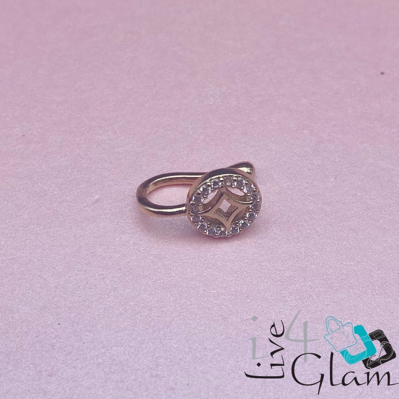 Fashion CZ Circle Nose Cuff