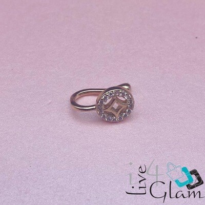 Fashion CZ Circle Nose Cuff