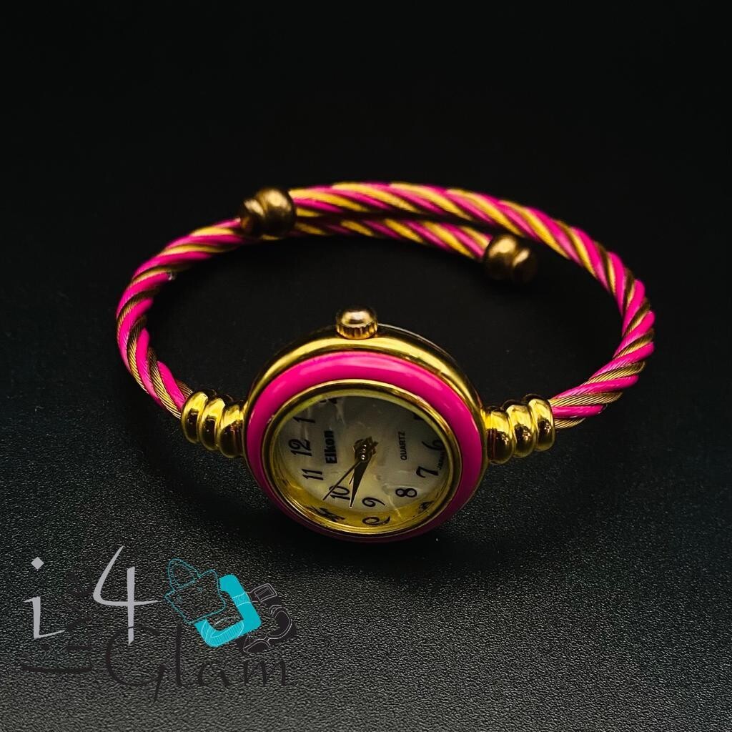 Eikon Bracelet Watch, Color: Dark Pink