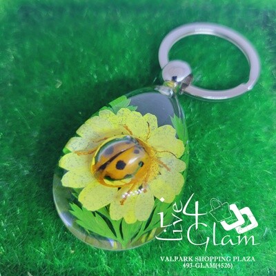 Real Animal Ten Star Leaf Beetle Key Ring
