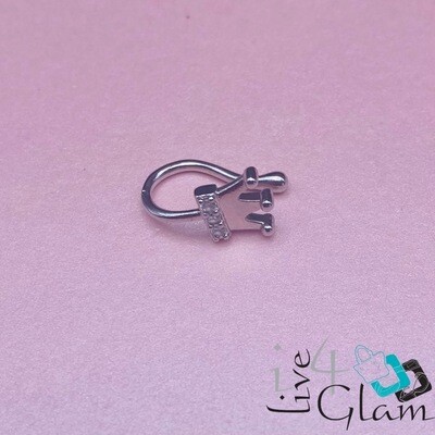 Fashion CZ Crown Nose Cuff