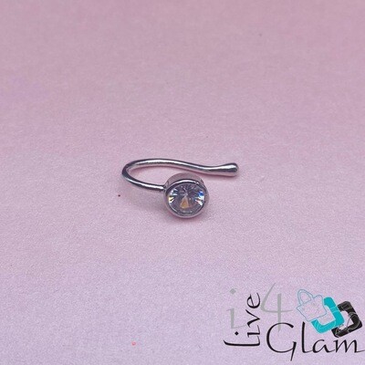 Fashion CZ Deep Circle Nose Cuff