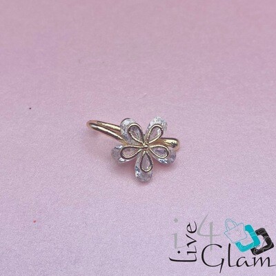 Fashion CZ Fancy Flower Nose Cuff