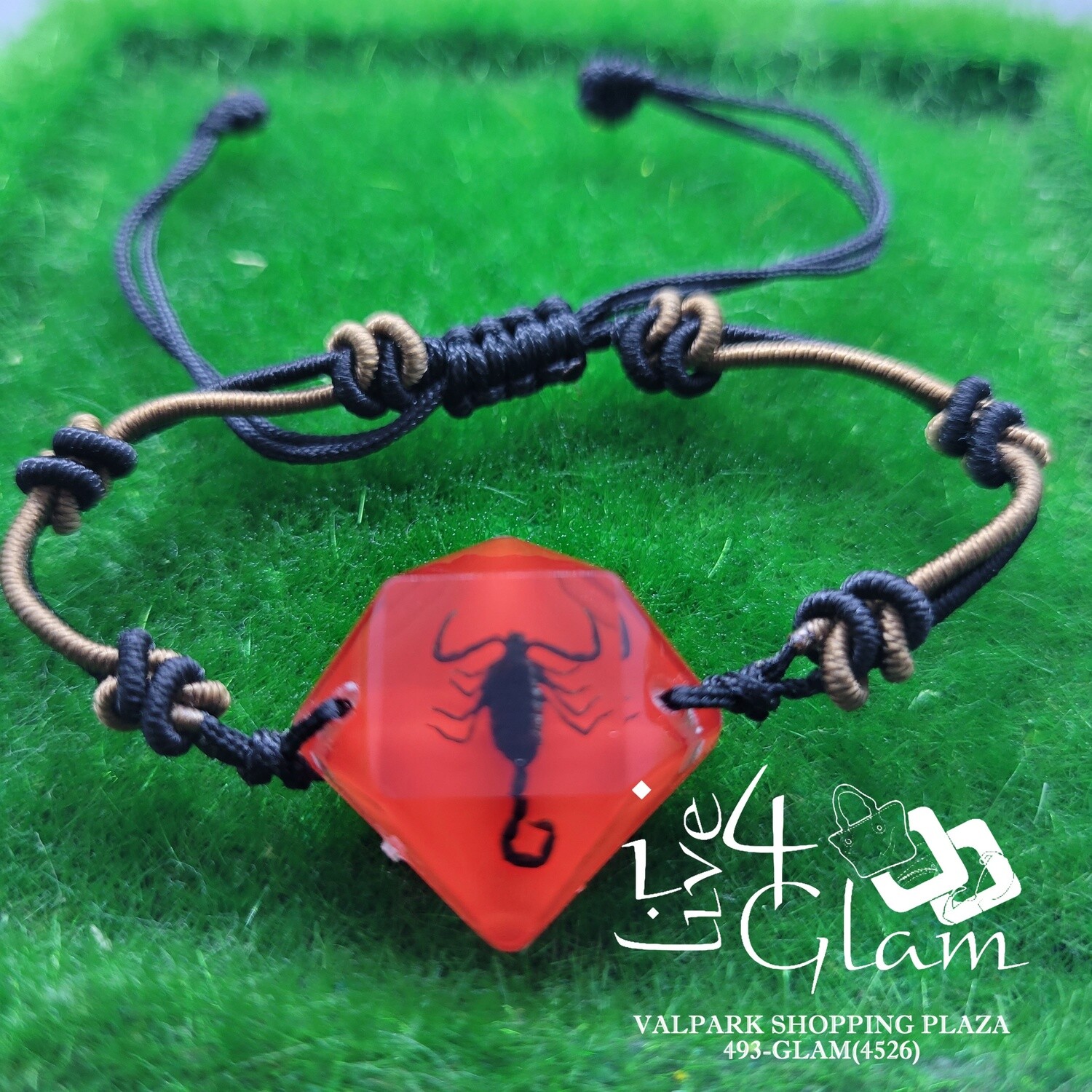Real Animal Red Scorpion Bracelet Small
