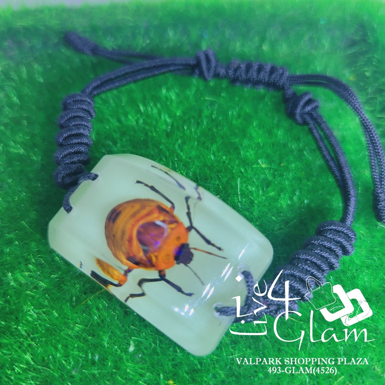 Real Animal Glow In The Dark Flower Bug Bracelet Medium