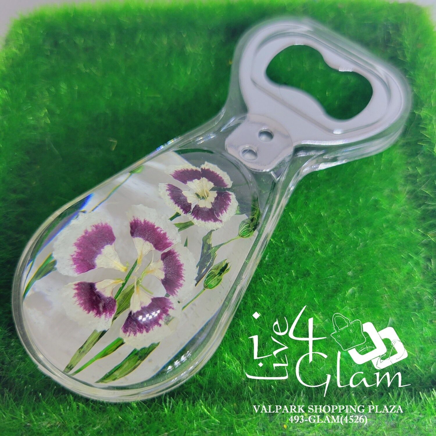 Real Flower Orchid Bottle Opener