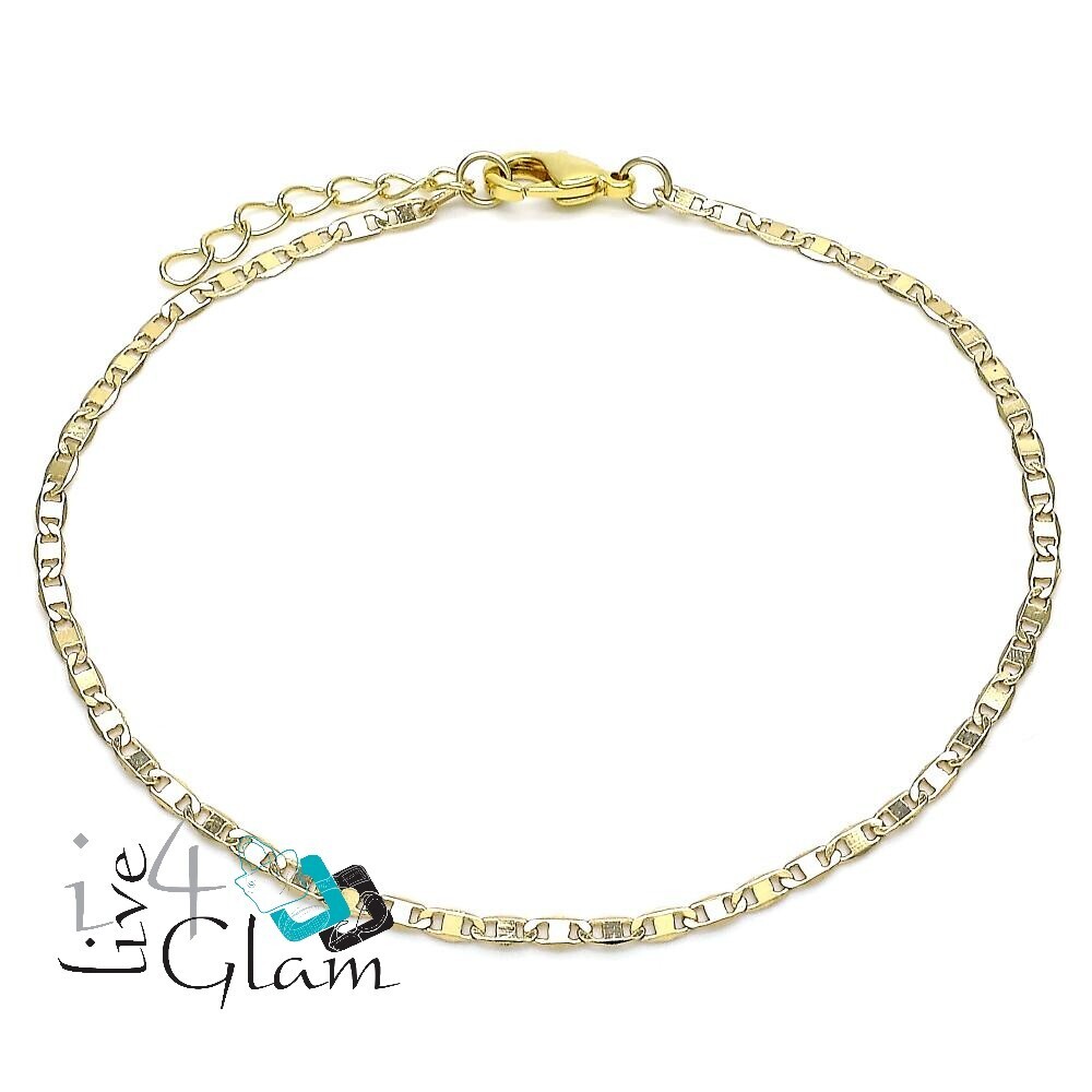 Gold Layered Anklet, Flat Mariner