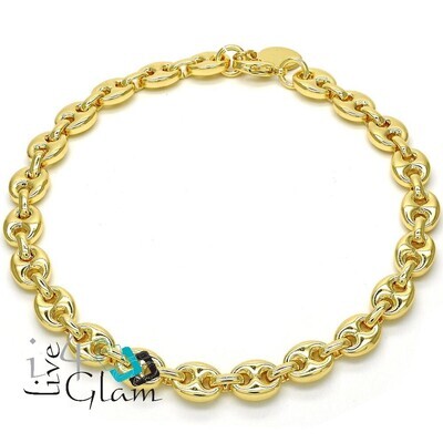 Gold Layered Anklet, Puff Mariner