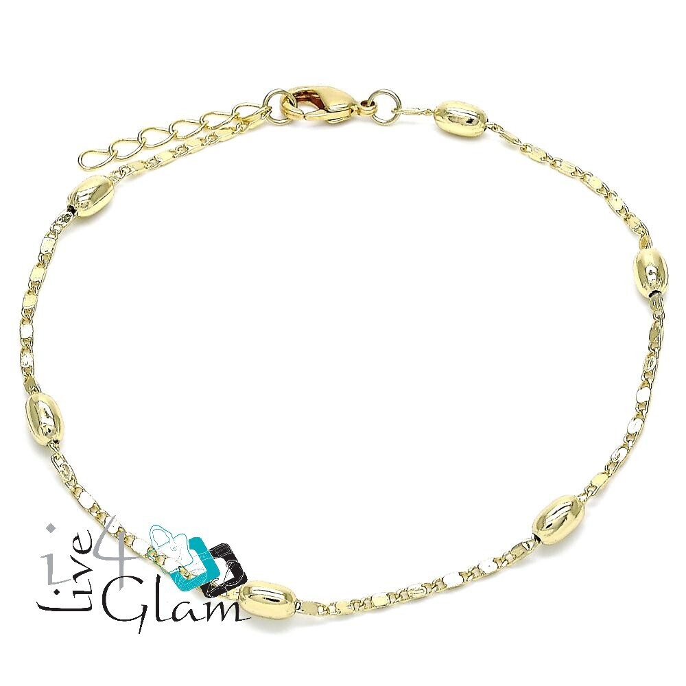 Gold Layered Anklet, Bead