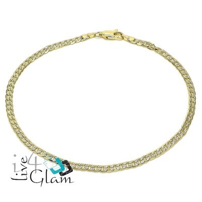 Gold Layered Anklet, Curb