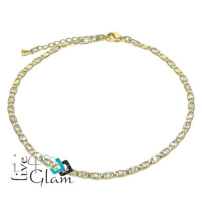 Gold Layered Anklet, Mariner Diamond Cut