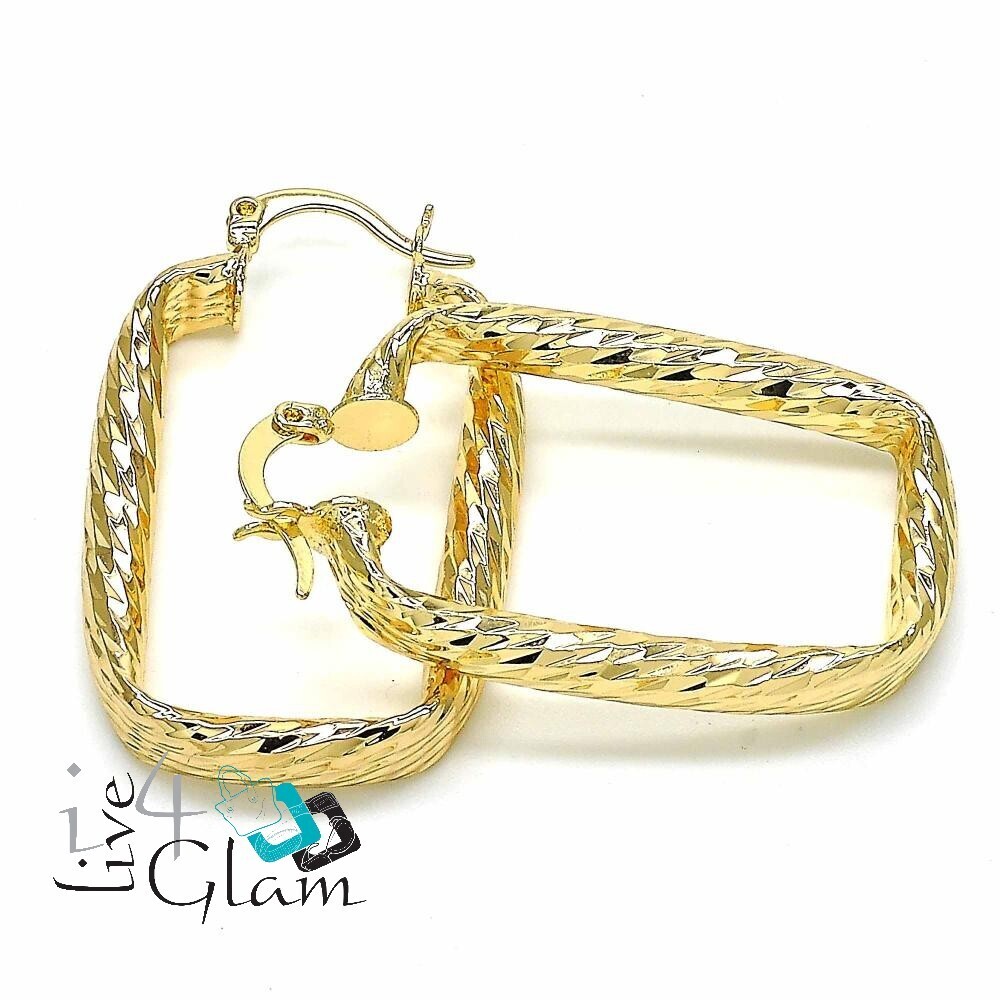 Gold Layered Diamond Cut Small Hoop