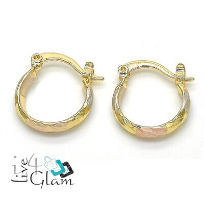 Gold Layered Tri Color Small Hoop
