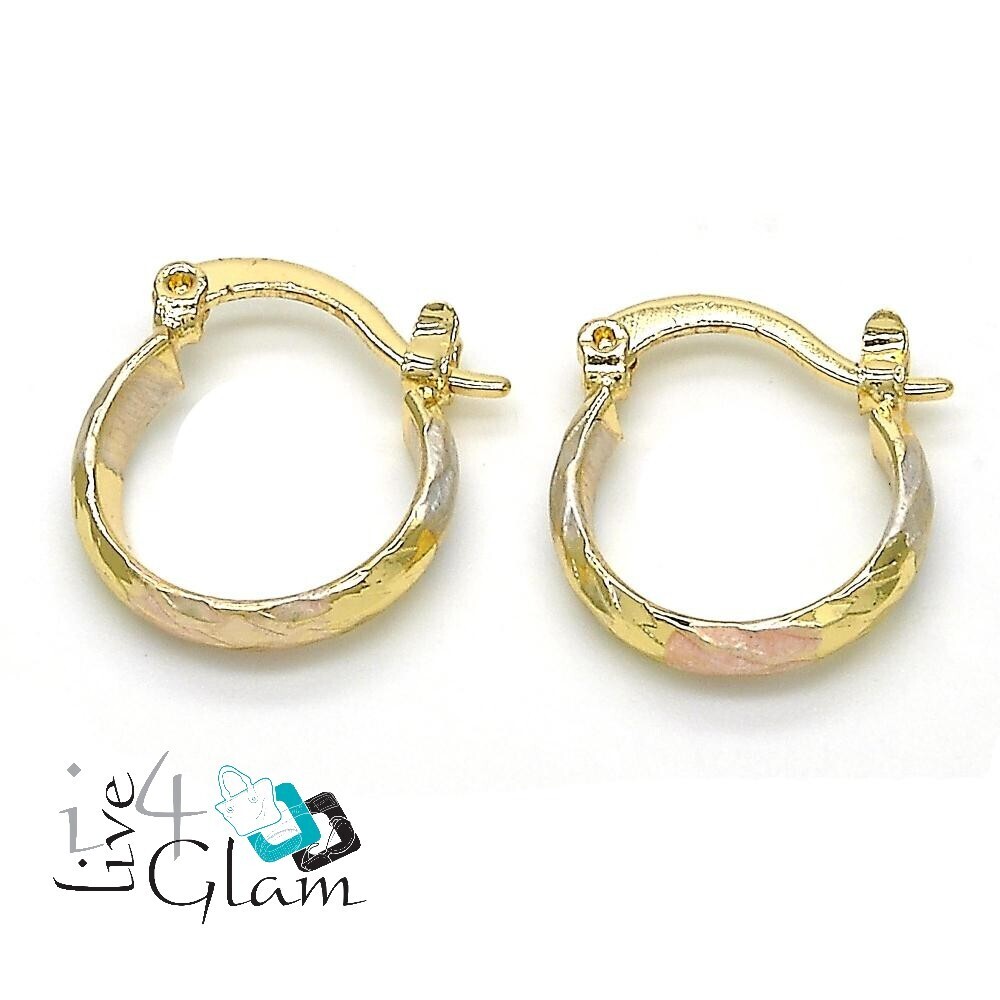 Gold Layered Tri Color Small Hoop