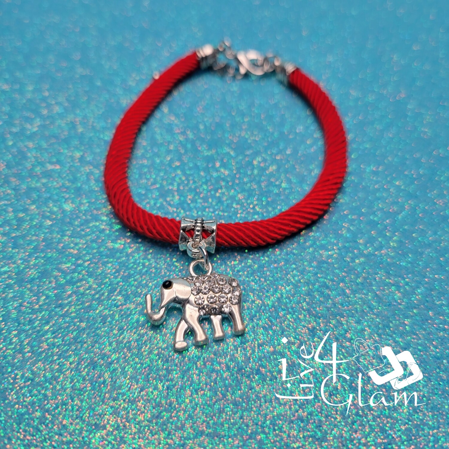 Red Rope Charm, Color: Elephant