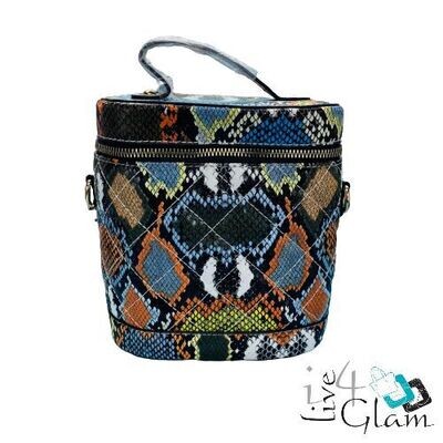 Colored Snake Print Crossbody Bag