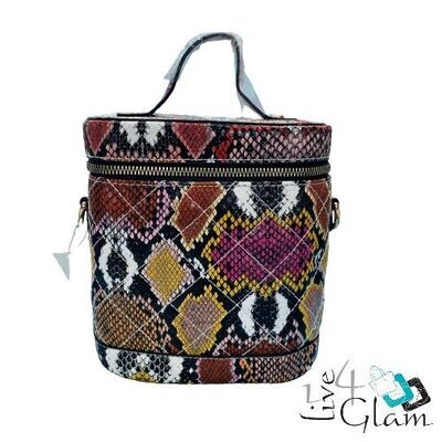 Colored Snake Print Crossbody Bag