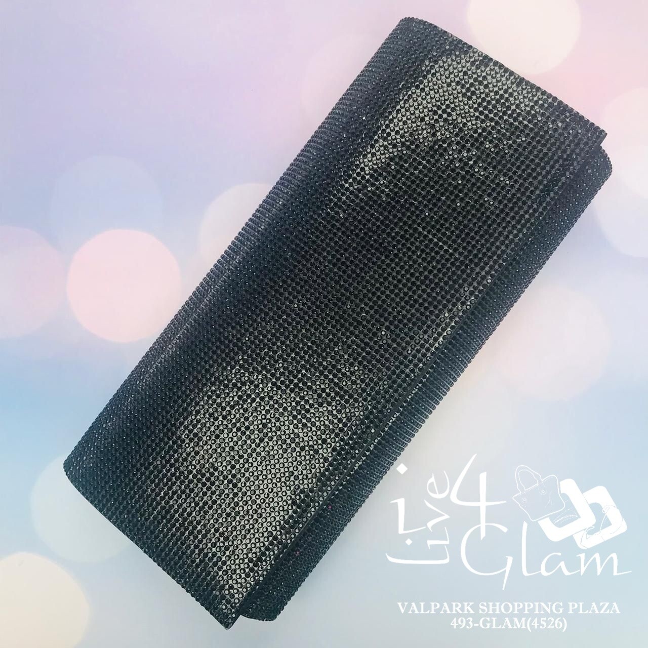 Glitter Clutch, Color: Black