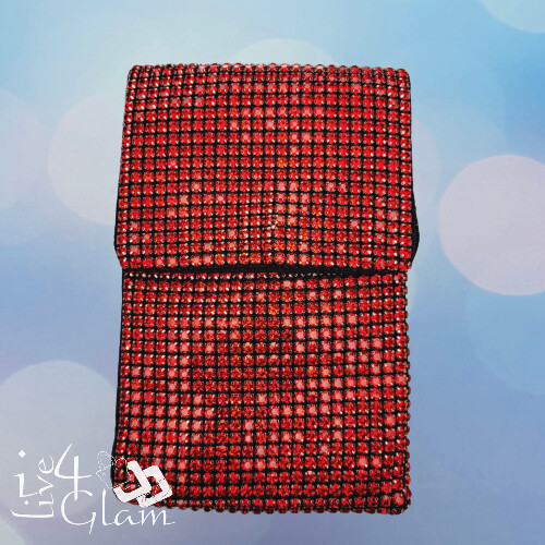 Rhinestone Crossbody Purse, Color: Red