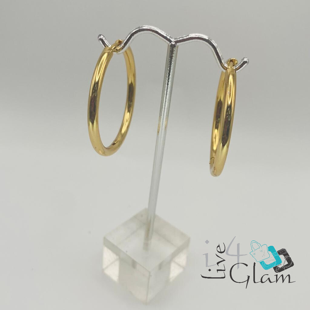 Stainless Steel Large Hoop, Color: Gold