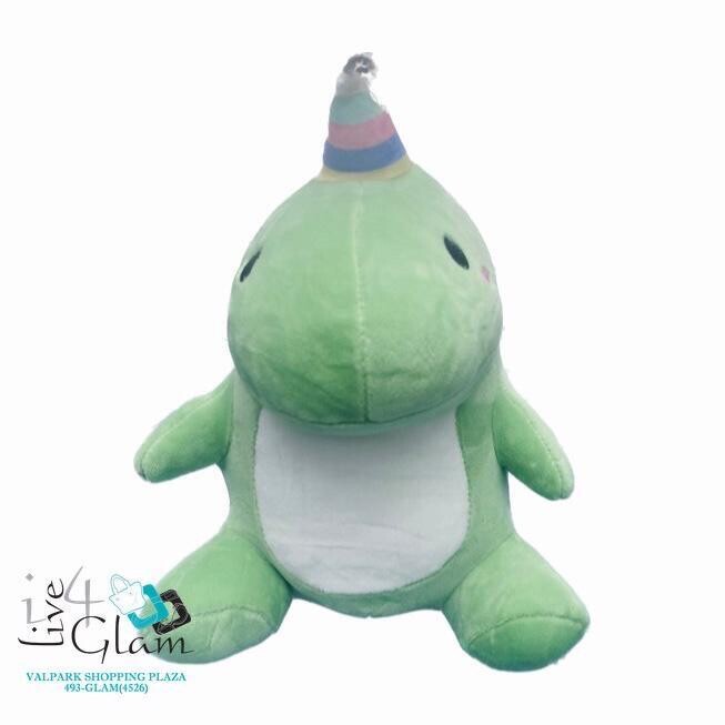 Plush Animal Dinosaur with Horn, Color: Green