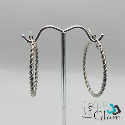 Stainless Steel Small Silver Rope Hoop