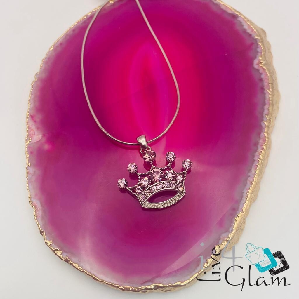Fashion Necklace Crown Pendant, Color: Purple