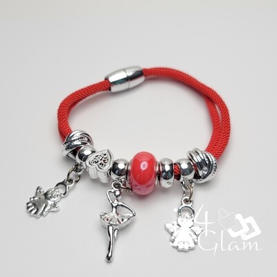 Magnetic Rope Ballerina Charm Bracelet