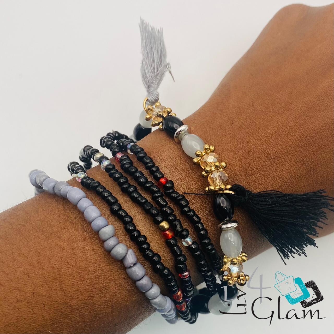 6 Pcs Bohemian Beads Tassel Bracelet