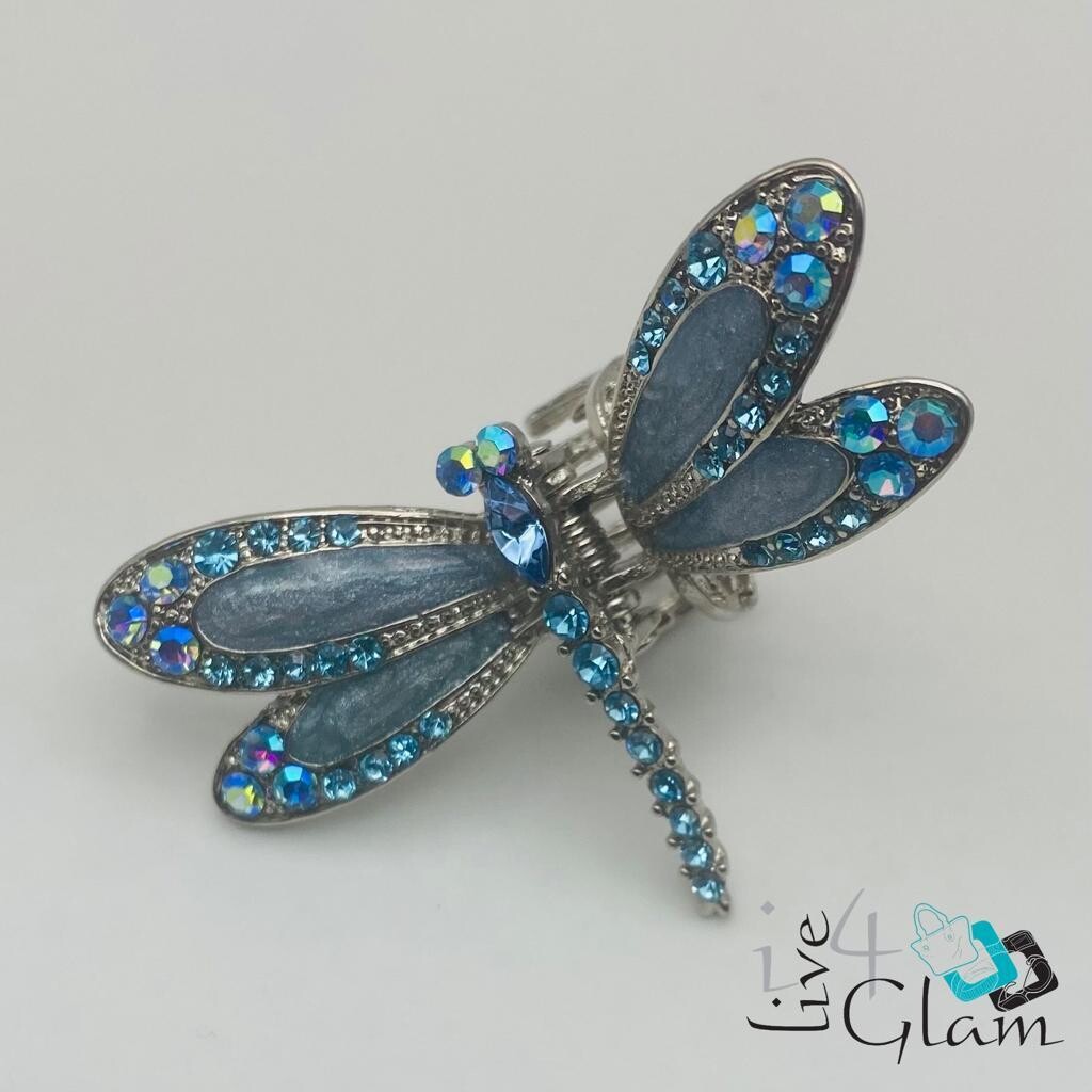 Dragonfly Hair Clip, Color: Blue