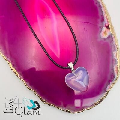 Gemstone with Black Cord Necklace