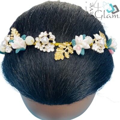 Pink Rose Hair Piece Flexible
