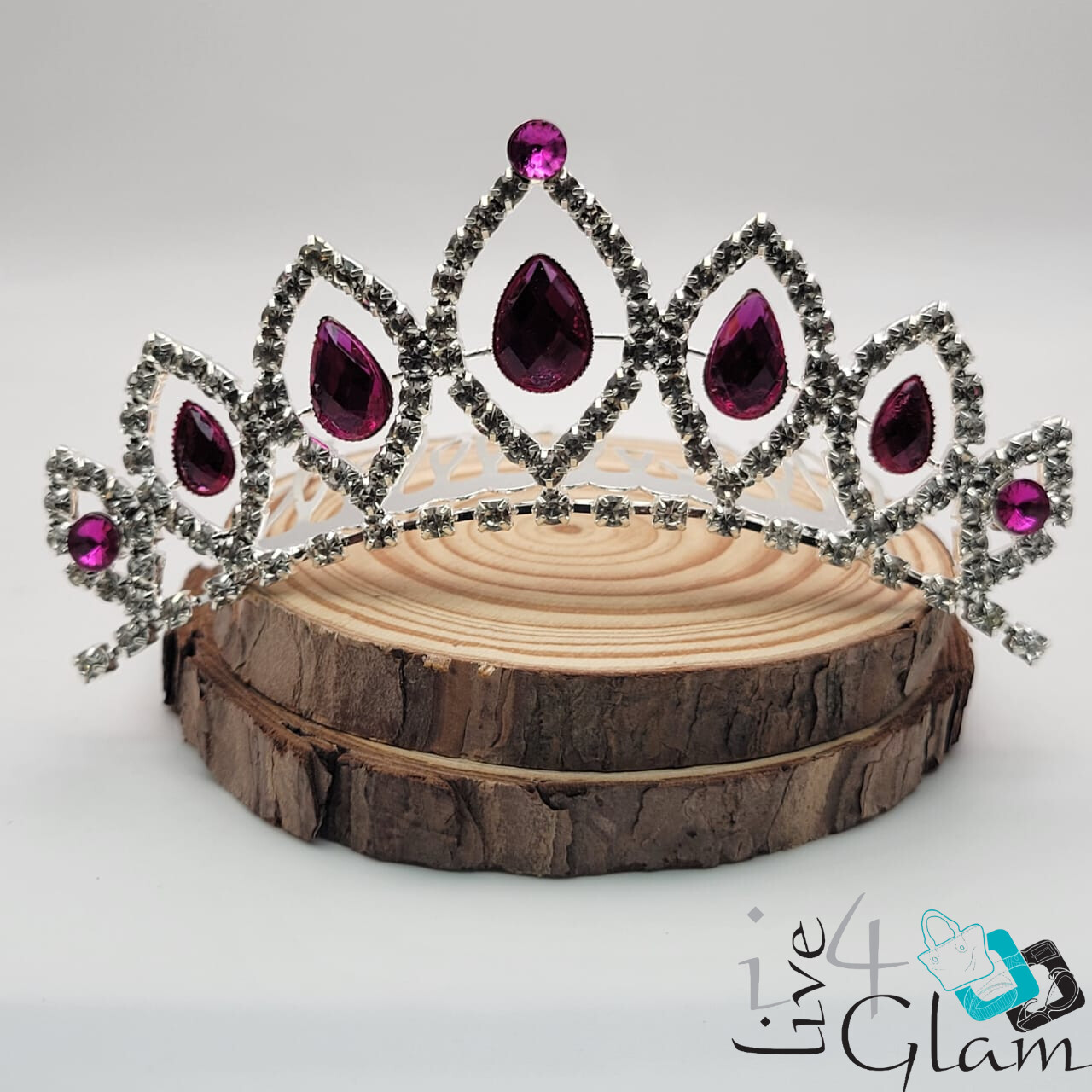 Large Comb Tiara, Color: Pink