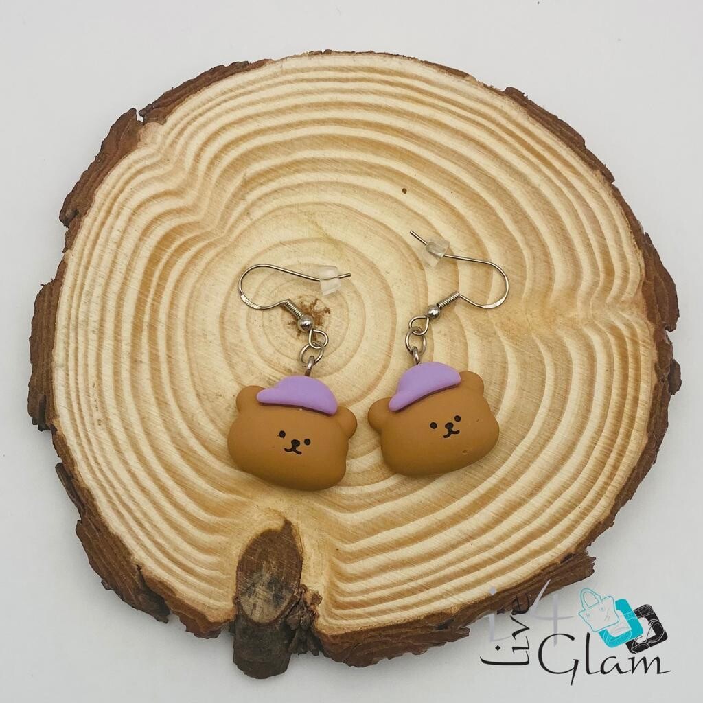 Hand Made Hanging Earring Bear