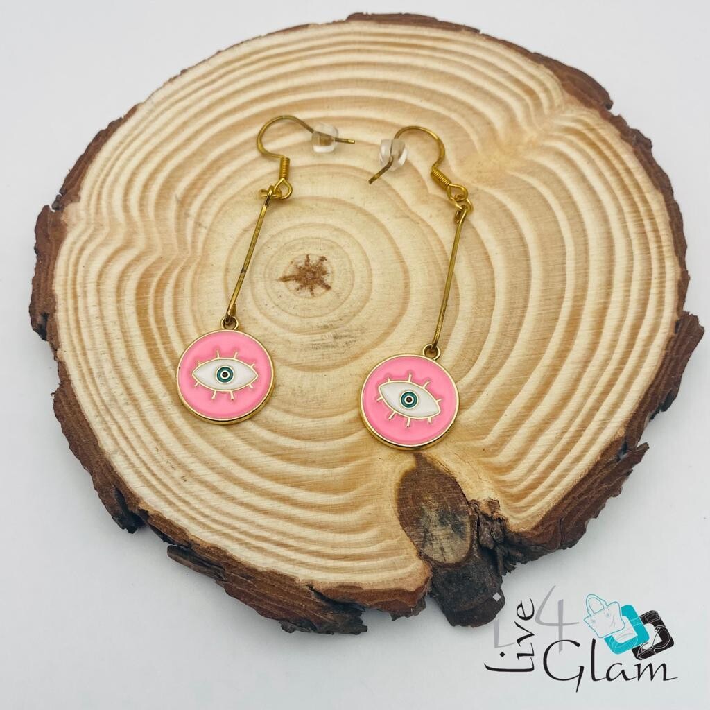 Hand Made Hanging Earring Evil Eye Earrings