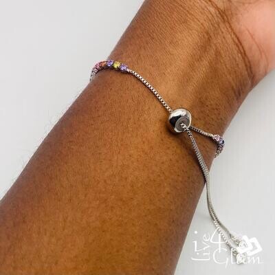 Stainless Steel Puzzle Bolo Matching Bracelet Set