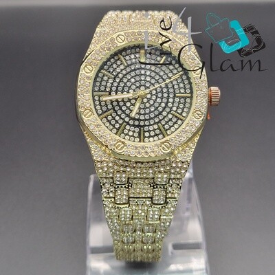 Iced Out Audemars Sleek Fashion CZ Watch