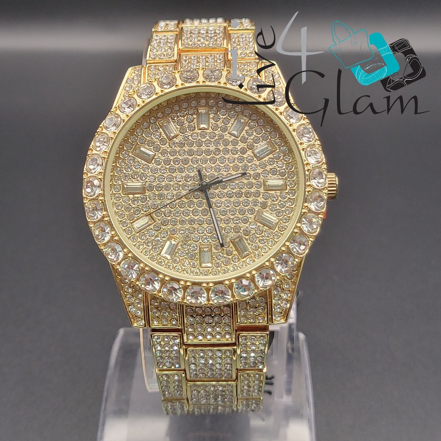Iced Out Dial CZ Watch