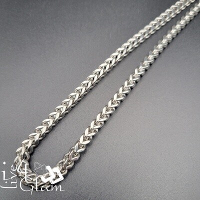 Stainless Steel Silver 30" Franco Chain 5mm