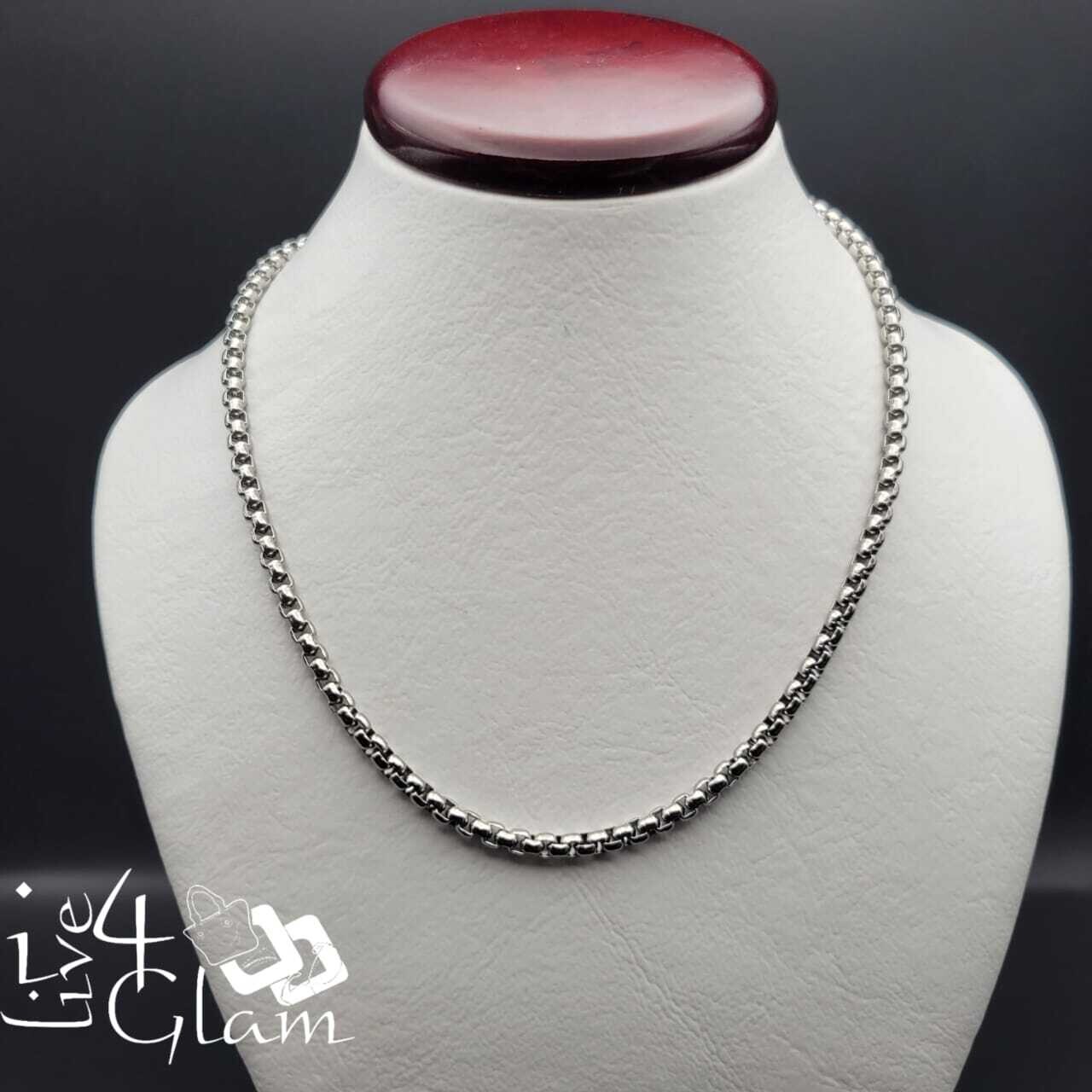 Stainless Steel 3mm Mirror Link Chain, Size: 20