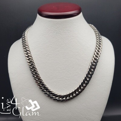 Stainless Steel Miami Cuban Silver 24&quot; 8mm Chain
