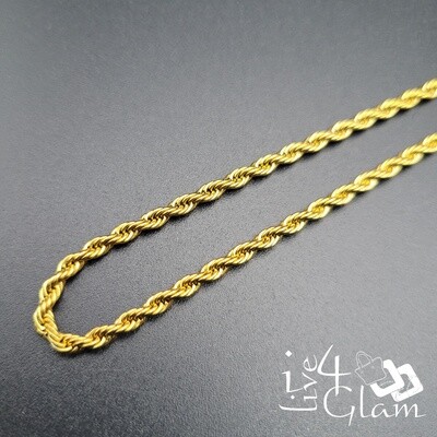 Stainless Steel 24" Rope Chain 3mm