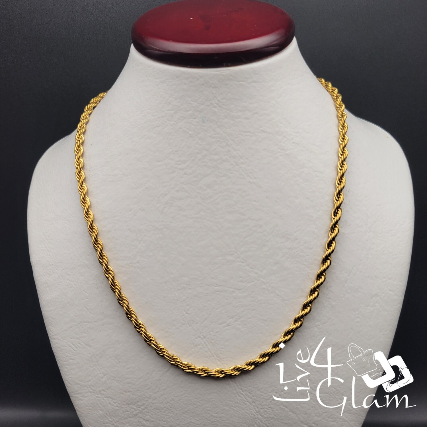 Stainless Steel  24&quot; Rope Chain 4mm