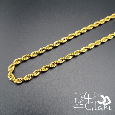 Stainless Steel  24" Rope Chain 4mm