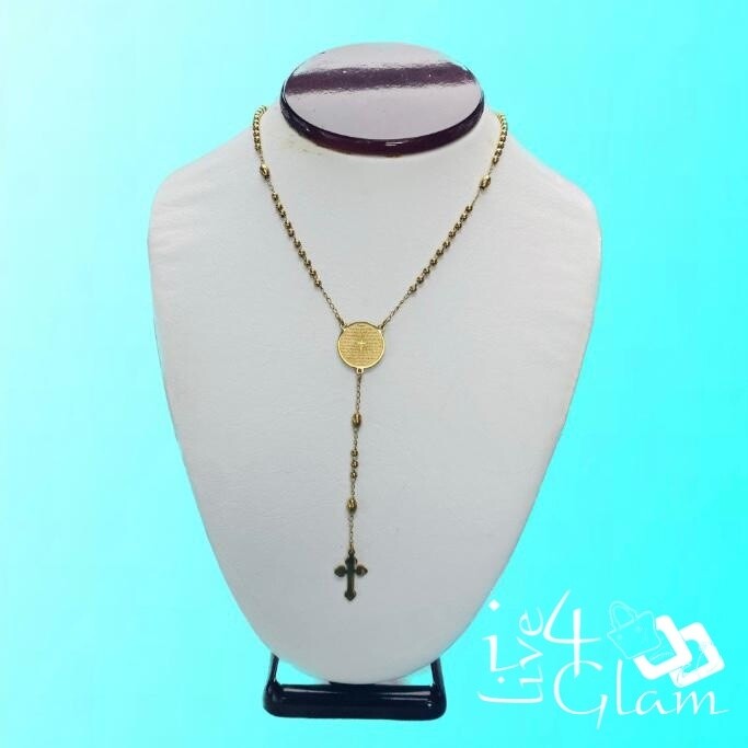 Stainless Steel Gold 3mm Small Rosary Chain , Size: Circle