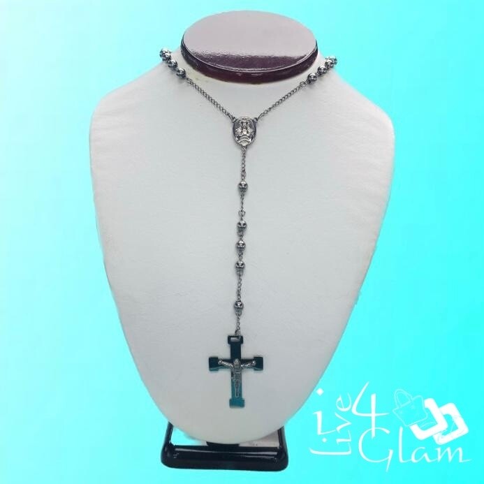 Stainless Steel Silver Large Rosary Chain