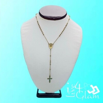 Stainless Steel Gold Medium Rosary