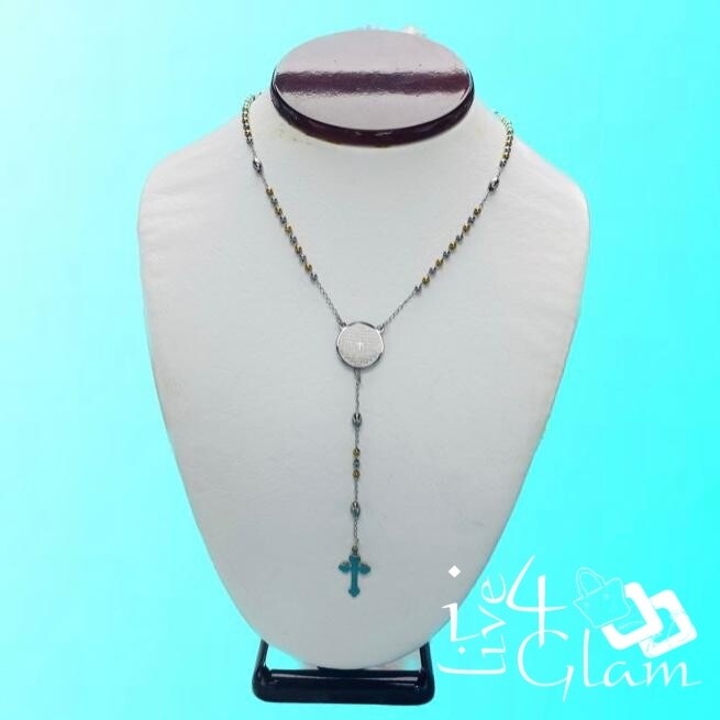 Stainless Steel 3mm Small Two Tone Rosary Chain