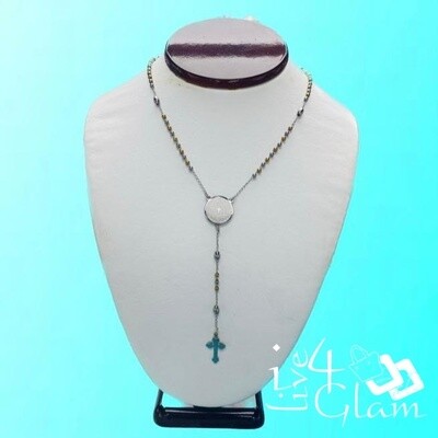 Stainless Steel 3mm Small Two Tone Rosary Chain