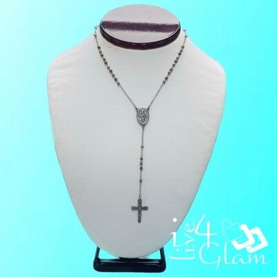 Stainless Steel 3mm Small Two Tone Latin Rosary Chain